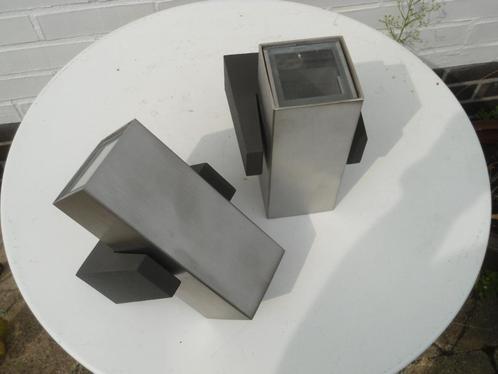 Stel vintage buitenverlichting "Massive", Tuin en Terras, Buitenverlichting, Wandlamp, Inox, Ophalen