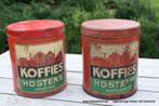Retro vintage oude blikken koffieblikken Hostens, Verzamelen, Ophalen of Verzenden