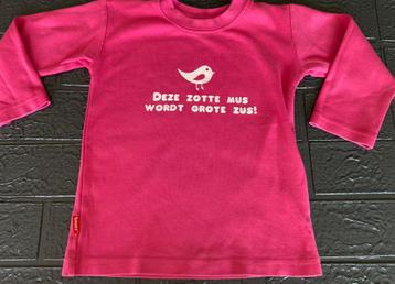 Felroze T.shirt lange mouwen " BNUTZ" 5/6 jaar  beschikbaar voor biedingen