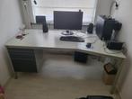Stevige bureautafel met stoek, Huis en Inrichting, Bureaus, Ophalen, Gebruikt, Bureau