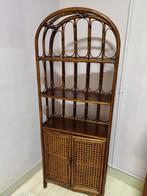Vintage Bamboe / Rotan kast - Boho wandkast, Ophalen