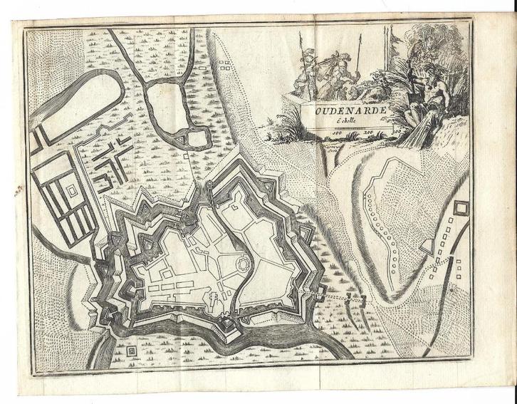 1720 - Oudenaarde stadsplan, Antiek en Kunst, Kunst | Etsen en Gravures, Verzenden