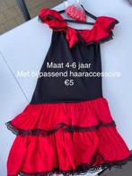 Verkleedkledij Spaanse danseres maat 4-6 jaar, Ophalen of Verzenden, Zo goed als nieuw, 110 t/m 116, Meisje