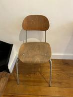 3 retro school stoelen, Drie, Metaal, Gebruikt, Ophalen