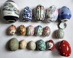 17 oeufs en ceramique, porcelaine, terre cuite, Enlèvement ou Envoi