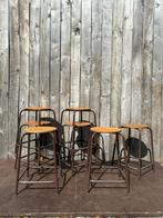Franse Mulca krukken – industriële tabourets | 58cm (28stks), Ophalen of Verzenden, Gebruikt, Staal