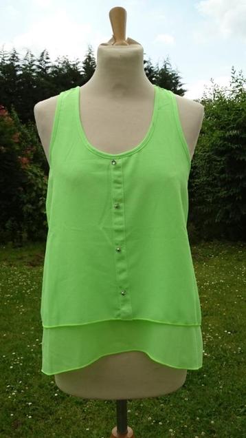 fijn fel pistache groen blouse-topje volant rug+kant Nieuw S, Vêtements | Femmes, Enlèvement ou Envoi, Taille 36 (S), Vert, Neuf