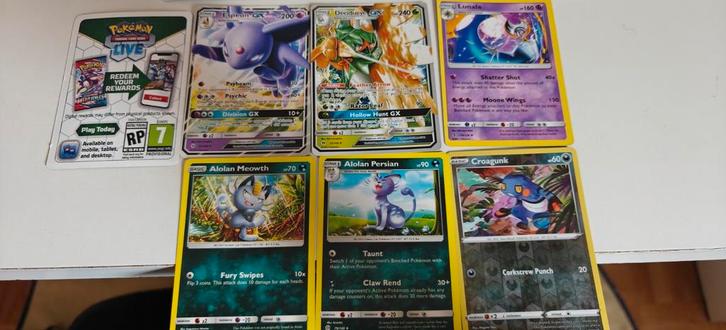 Pokémonkaart-bundel – 55 kaarten incl. GX/EX (o.a. Espeon GX, Hobby en Vrije tijd, Verzamelkaartspellen | Pokémon, Zo goed als nieuw