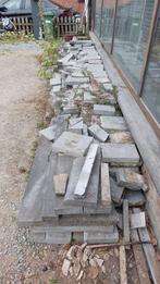 blauwe steen 5cm dik voor ongeveer  een oppervlakte van 30m2, Tuin en Terras, Ophalen, Gebruikt