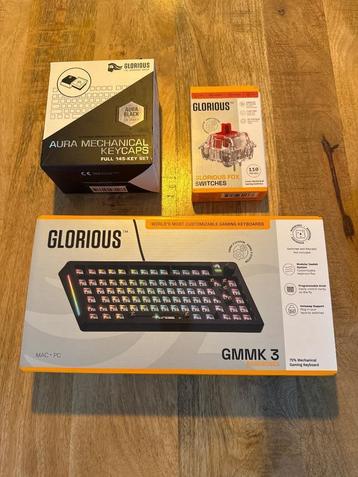 Glorious GMMK3, keycaps, switches beschikbaar voor biedingen