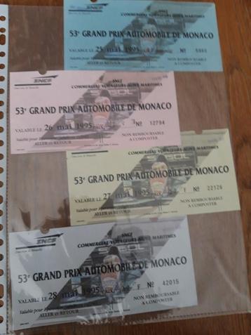 Billets de train de F1 Monaco d'occasion anciens 