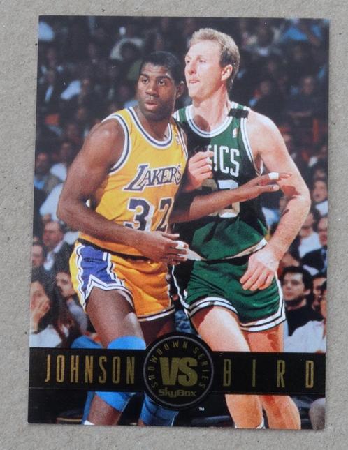 Magic Johnson / Larry Bird NBA basketball 2 card lot, Sport en Fitness, Basketbal, Zo goed als nieuw, Overige typen, Verzenden