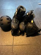 Rollerblades inline skates maat 44 met helm en bescherming, Sport en Fitness, Zo goed als nieuw, Ophalen