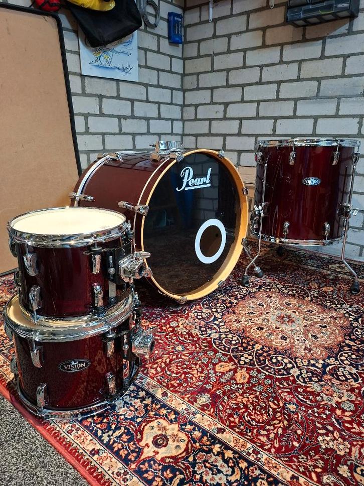 Pearl Vision met optimount upgrade, Muziek en Instrumenten, Drumstellen en Slagwerk, Zo goed als nieuw, Pearl, Ophalen