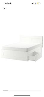 Bed 140x200cm, Huis en Inrichting, Slaapkamer | Bedden, Ophalen, Gebruikt, Wit, Tweepersoons