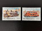 Nicaragua 1985 - trains - chemins de fer, Timbres & Monnaies, Trains, Affranchi, Enlèvement ou Envoi