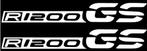 BMW R1200GS sticker set van 2, wit, Motoren