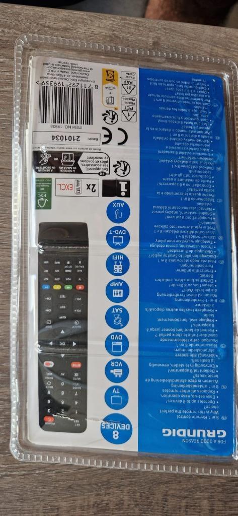 Grundig universele afstandsbediening nieuw, Audio, Tv en Foto, Afstandsbedieningen, Nieuw, Ophalen of Verzenden