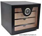 HUMIDOR KABINET ZWART - 4 LADEN capaciteit 100 SIGAREN   h85, Verzenden, Nieuw, Tabaksdoos of Verpakking