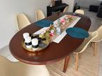 Kersenhouten tafel uitschuifbaar, Huis en Inrichting, Ophalen, Zo goed als nieuw, 6 tot 8 stoelen