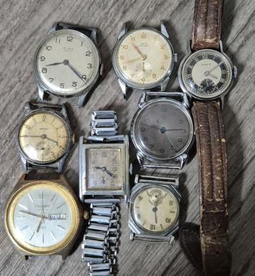 Partij antieke horloges, WW2, verzameling, lot vintage  beschikbaar voor biedingen