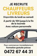 recherche livreur véhiculé., Offres d'emploi
