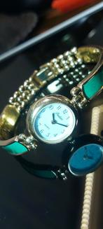 Vintage 1980s Pontiac Turquoise Enamel Bangle Watch, Ophalen, Zo goed als nieuw, Polshorloge