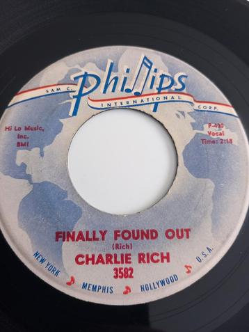 CHARLIE RICH. FINALLY FOUND OUT.  POPCORN USA 45T, Enlèvement ou Envoi, Comme neuf
