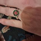 Bague vintage argent et points de croix unique, Enlèvement ou Envoi, Comme neuf, Argent, Argent