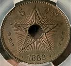 Belgium/Congo 5 Cents 1888 (GEEN OVERSLAG!!), Verzenden, Overig, Losse munt
