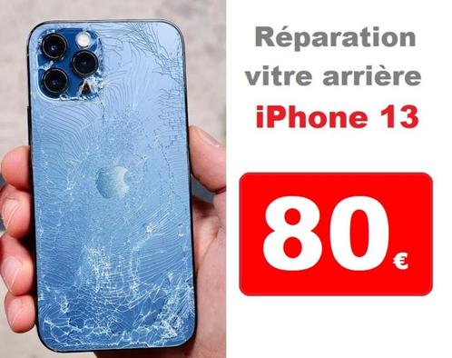 Réparation vitre arrière iPhone 13 pas cher à Bruxelles, Telecommunicatie, Mobiele telefoons | Toebehoren en Onderdelen, Apple iPhone
