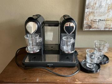 Krups - Nespresso dubbele koffiezet apparaat met 6 tasjes