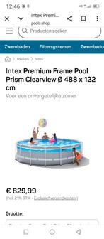 Intex zwembad 488x122 heeft maar 1 maand gebruikt plus zandf, Enlèvement