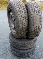 4 bons pneus hiver 195/65-15 sur jantes VW, Seat et Skoda, Ophalen, Gebruikt, 15 inch, Banden en Velgen