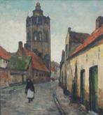 Leo Mechelaere (1880-1964): Brugs stadszicht (O/D, 76x91cm), Antiek en Kunst, Ophalen of Verzenden