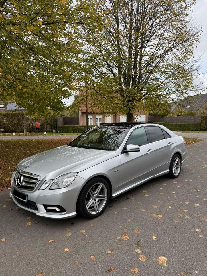 Mercedes E200 AMG Pakket, Auto's, Mercedes-Benz, Particulier, E-Klasse, Open dak, Diesel, Euro 5, Berline, Automaat, Zilver of Grijs