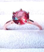 Rosé goud vergulde rvs ring labo robijn m59, Bijoux, Sacs & Beauté, Bagues, Enlèvement ou Envoi, Neuf, Or, Autres matériaux