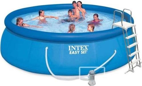 Intex Easy Set zwembad - 457 x 122 cm - zoutwater + filter, Tuin en Terras, Zwembaden, Gebruikt, Opzetzwembad, 120 cm of meer