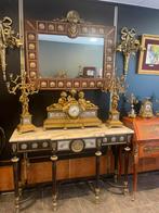 Horloge avec 2 chandeliers, Antiquités & Art, Enlèvement ou Envoi