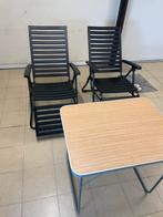 2 tuinstoelen en klaptafeltje in Ledegem, Ophalen, Zo goed als nieuw