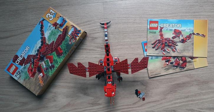 LEGO Creator 3 in 1 - 31032 Red Creatures - Quasi nieuw, Kinderen en Baby's, Speelgoed | Duplo en Lego, Zo goed als nieuw, Lego