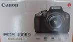 Canon EOS 4000d, TV, Hi-fi & Vidéo, Comme neuf, Reflex miroir, Canon, 18 Mégapixel