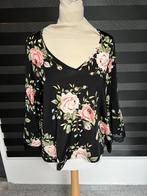 Dames bloemen blouse / top K-Design maat XL, Comme neuf, Noir, Taille 46/48 (XL) ou plus grande, K-design