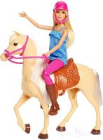 Barbie met paard (FXH13), Kinderen en Baby's, Speelgoed | Poppen, Ophalen of Verzenden, Nieuw, Barbie