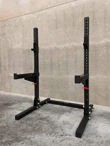 Heavy duty squat/bench stands met spotter arms