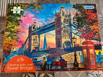 Gibsons puzzel Londen 1000 stuks comleet één keer gemaakt, Enlèvement ou Envoi, 500 à 1500 pièces, Comme neuf, Puzzle