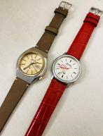 Lot 2x vintage Bulova accutron horloge, Montre-bracelet, Autres marques, Enlèvement ou Envoi, Cuir