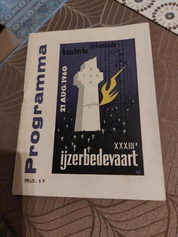 Programma : IJzerbedevaart 21 Augustus 1960, Envoi, Livre ou Revue
