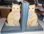 Serre livres en bois - figurines chats, Enlèvement ou Envoi