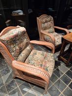 Rotan zetels met kwalitatieve kussens, Ophalen, Zo goed als nieuw